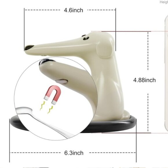 Rideco Modern Decor Resin Dog Sculpture Magnetic Holder & Tray - Picture 11 of 14